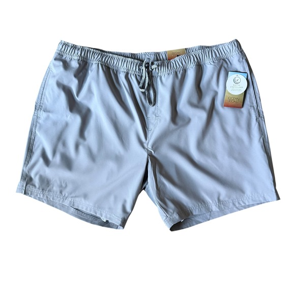 NWT Ocean Coast Quick Dry Stretch Liner Swim Trunks Flight Gray Size XXL - Picture 2 of 9